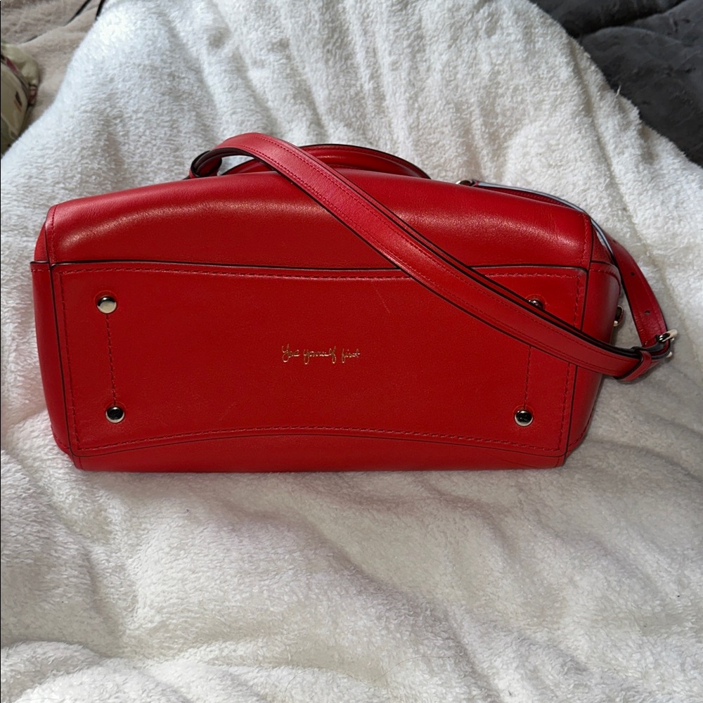 Coach special edition Selena Gomez Cherry Red Leather 2 way Bag - Picture 3 of 16